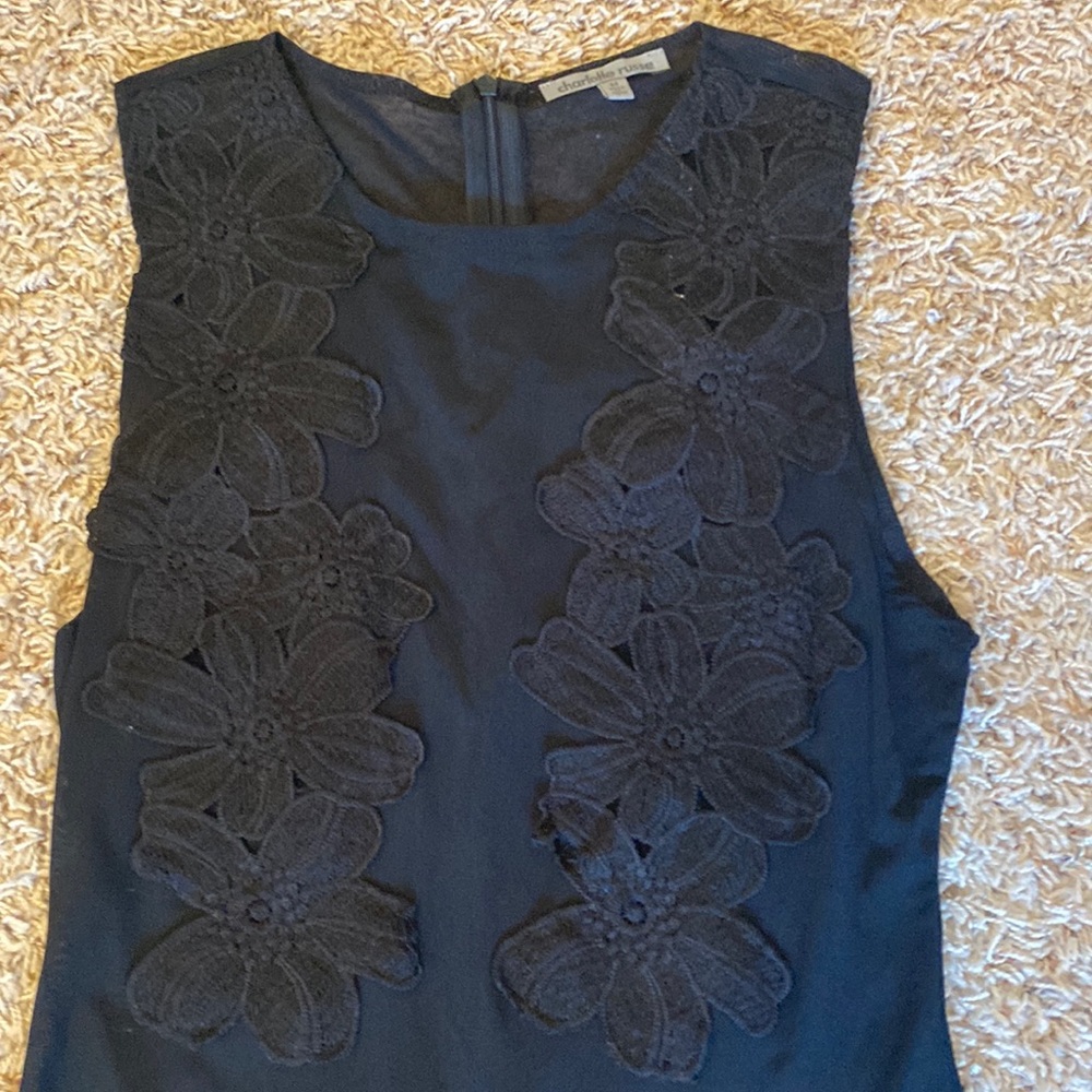 women’s M floral mesh black bodysuit